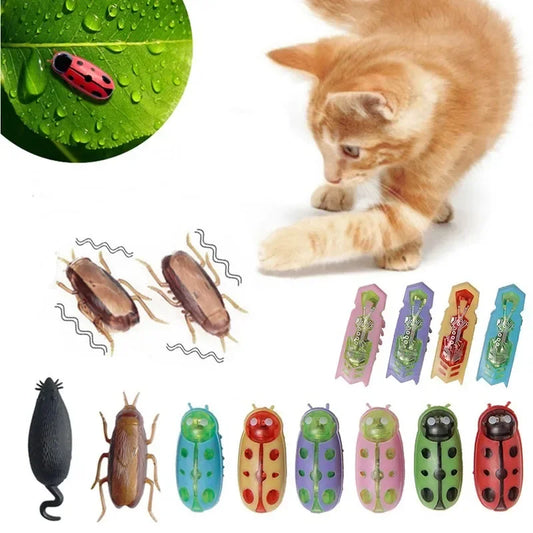 Jouet chat insecte vibrant